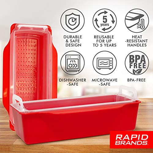 Rapid Pasta Cooker | Microwave Any Pasta in Half the Time | Perfect for Dorm, Small Kitchen, or Office | Dishwasher-Safe, Microwaveable, BPA-Free