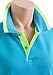 CLOVERY Women's Basic Solid Short Sleeve Polo Shirt Top Aqua Medium