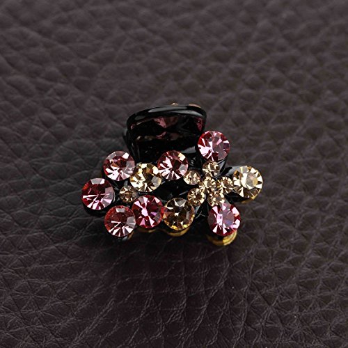 usongs Hair accessories hair caught bangs headdress issuing sub-chuck top hair clip hair accessories and a half catch small card number Rhinestone gripper - Thumbnail 4