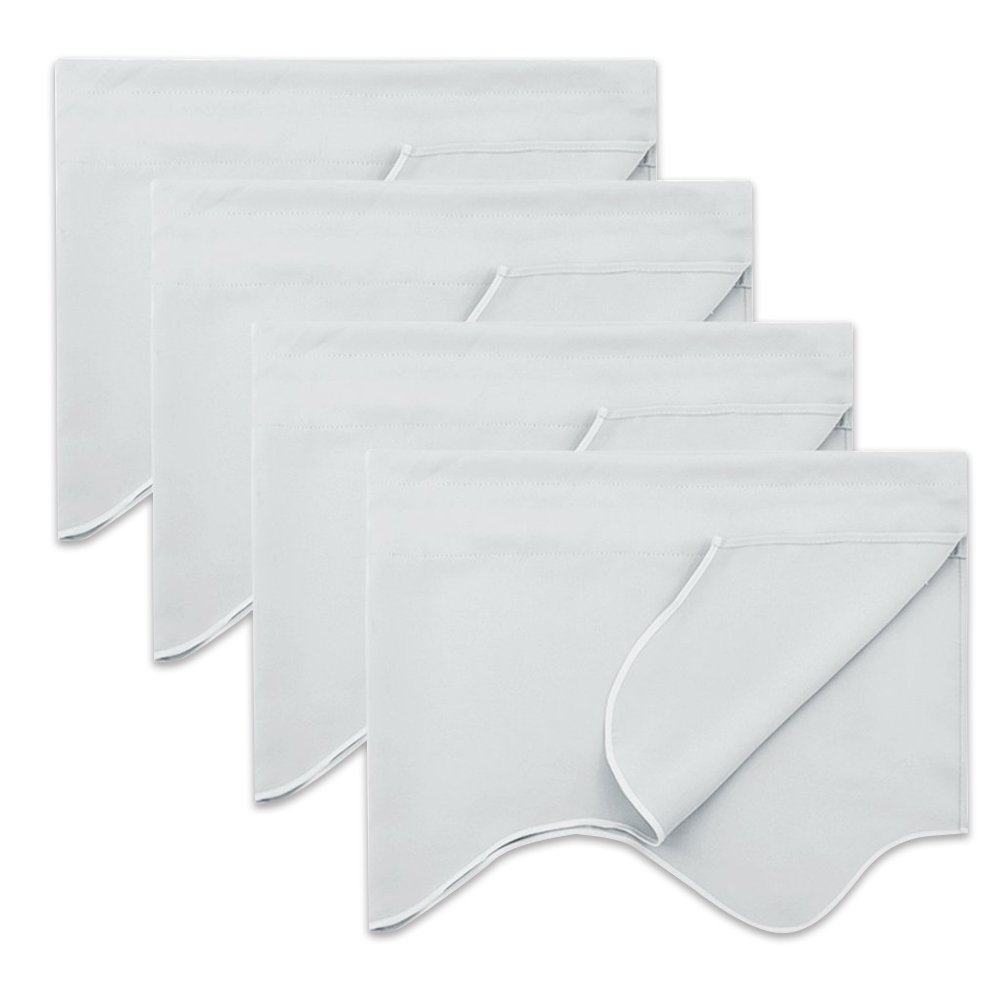 Best 3 Pieces Rod Pocket Kitchen Curtains Valance And Tiers (Cream)