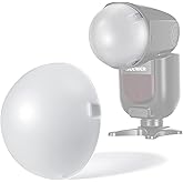 NEEWER Magnetic Dome Diffuser for Round Head Speedlite Flash, Magnetically Attached Flash Dome Light Modifier for Z2 Z1 Speed