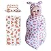 Newborn Baby Swaddle Blanket and Headband Value Set,Receiving Blankets