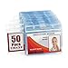 Mifflin-USA Horizontal ID Name Badge Holder (Clear, 3.5x2.25 Inches, 50 Pack), Waterproof and Resealable Plastic Card Holders