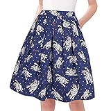 Taydey A-Line Pleated Vintage Skirts Women (2XL, Cat)