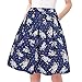 Taydey A-Line Pleated Vintage Skirts for Women (2XL, Cat)