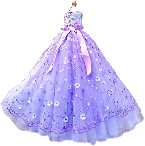 Amazon Co Jp 犬服 ワンピース ペット服 春夏秋 ドッグウェア春 夏 丸首ドレス 超小型 小型犬 中型犬 室内 記念撮影 ペット服 パープルフラワーテールのウェディングドレス Xs ホーム キッチン