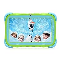 [Upgraded] 7 inch Android 7.1 Kids Tablet IPS HD Screen 1GB/16GB Babypad Edition PC with WiFi and Camera and Games Google Play Store Bluetooth Kids-Proof Case GMS Certified with Charger(Green)