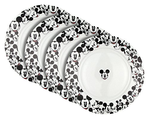 Disney All Over Mickey Salad Plate, Set of 4