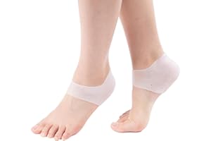 DUORUI 4 PCS Silicone Heel Protectors for Women & Men – Breathable Heel Guards with Air Holes, Plantar Fasciitis Relief for R