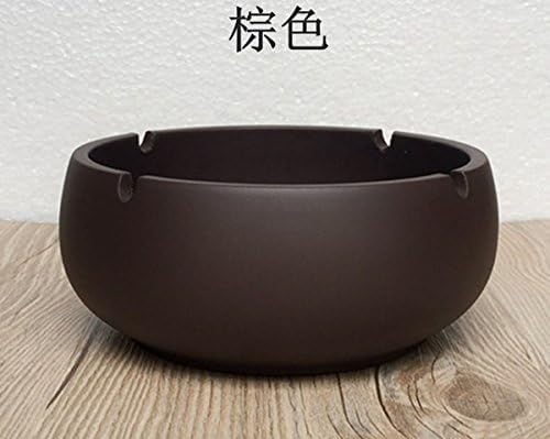 Znzbzt ashtray creative personality ashtray large purple clay ashtray skins of water melon seeds smoke cylinder, Brown (King, outside diameter 20cm