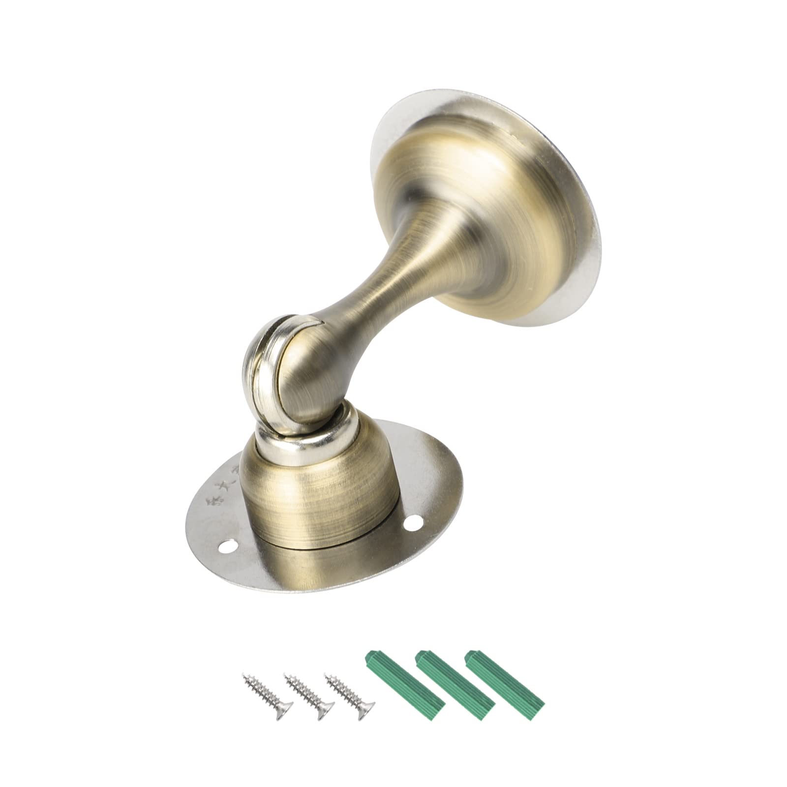 METALLIXITY Magnetic Door Stopper(77mm/3.03") 1Pcs, Stainless Steel Door Catch Holder with Screws&Bolt - for Door Wall Protectors, Bronze