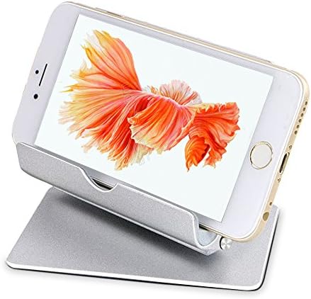 Universal Tablet Holder Cell Phone Stand,360ยฐ Aluminum Desk Stand Holder for iPad Mini,E-Readers,Samsung Tablet,iPhone 7/6/6S/5s/SE Plus,Galaxy S9/8/7 Edge Plus and Other Devices Within 9''
