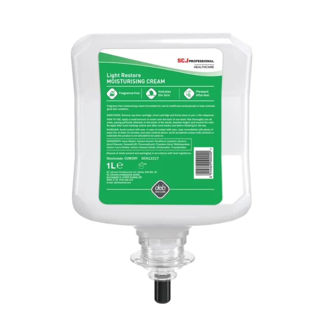 Deb CUM39Y Cutan Moisturising Cream Cartridge 1 Litre