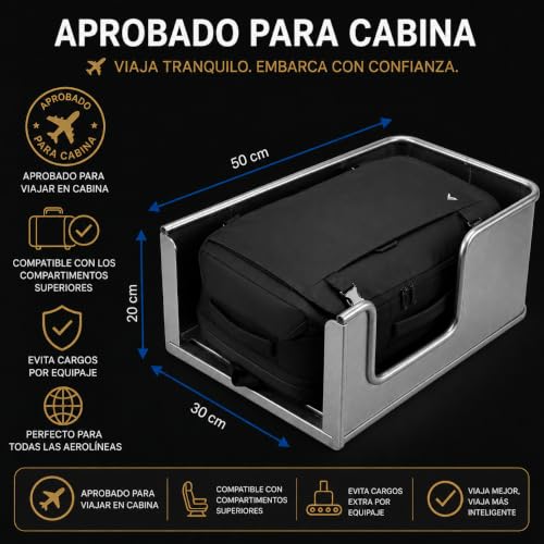 + Zermatt – HØRN Travel Backpack Cabin with Vacuum Bag 55 x 30 x 20 – 50 x 30 x 20 – Portable Backpack 15 – 17 Inches Telework Carry-on Airplane Ryanair, Carry On Men Women Oxford 35L