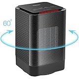 Portable Ceramic Heater, Oittm Electric Oscillating Heater Mini Space Heater Personal Heater Fan 450W/950W, Safe Tip-Over and Overheat Protection, for Home and Office Indoor Use
