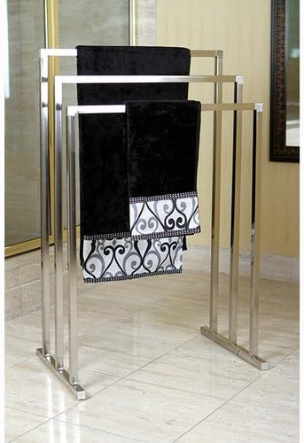 Brass Edenscape Free Standing Towel Rack (Satin Nickel)