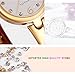 Women's SL711SWA Luxury Floating Crystal Quartz Gold-Tone and Silver Bracelet Watch with Delicate Box