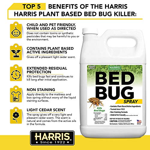 HARRIS Plant Based Bed Bug Killer, Fast Acting Spray with Extended Residual (Gallon) Pricepulse