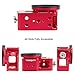 Luxebell Aluminium Alloy Skeleton Thick Solid Protective Case Shell with 52mm Uv Filter for Gopro Hero Black, Silver Camera - Wide Angle Mode Have No Vignetting (Hero 6 Case Red)