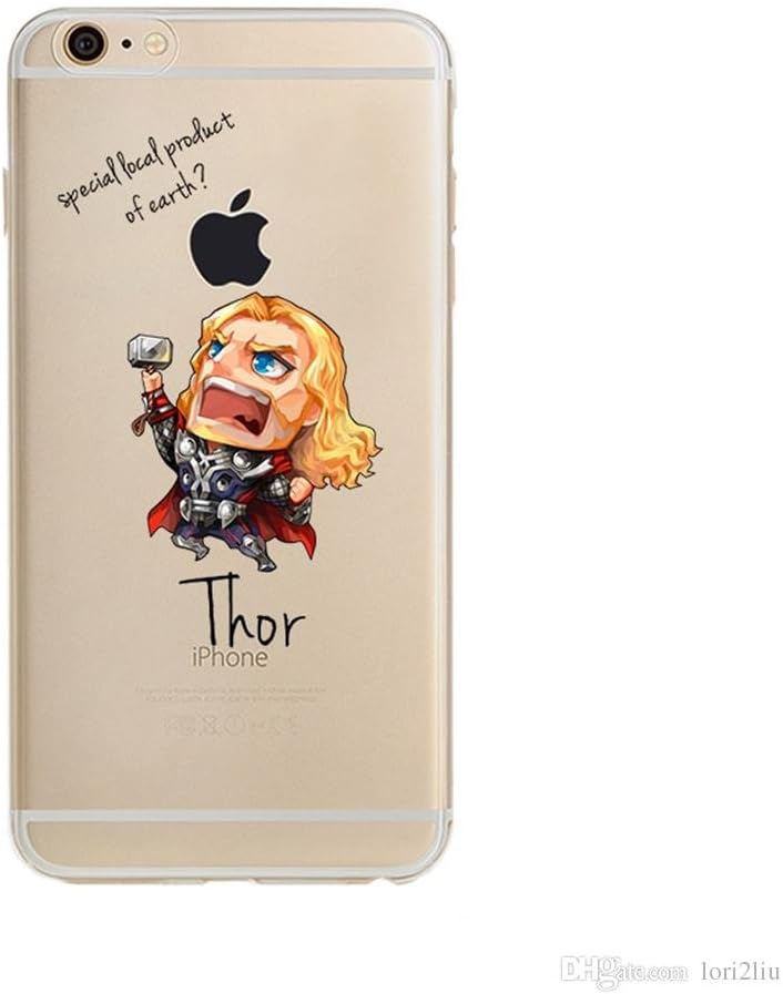 Superhero Avengers Marvel Spiderman Thor Ironman Captain America Hulk Mobile Phone Case Cover for iPhone 5 5C 6 6 7 7 8 X and Samsung Galaxy J3 2017 J5 2017 S7 S8 S9 (iPhone 6, Thor)