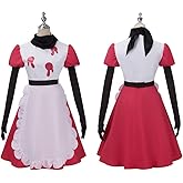 Weixu Women Apron Dress Cosplay Costume Uniform Suit Halloween Carnival Party Outfit