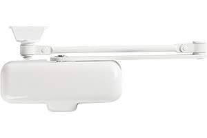 BRINKS Light Duty Residential Hold Open Door Closer, ADA, Matte Black (White)