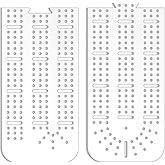 PH PandaHall Cribbage Board Templates 3-Track Router Guide Clear Acrylic Template Track Style Woodworking Project with 8mm Ho