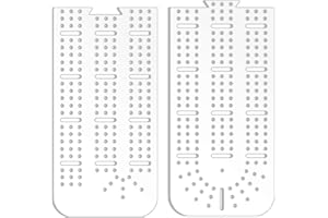 PH PandaHall Cribbage Board Templates 3-Track Router Guide Clear Acrylic Template Track Style Woodworking Project with 8mm Ho