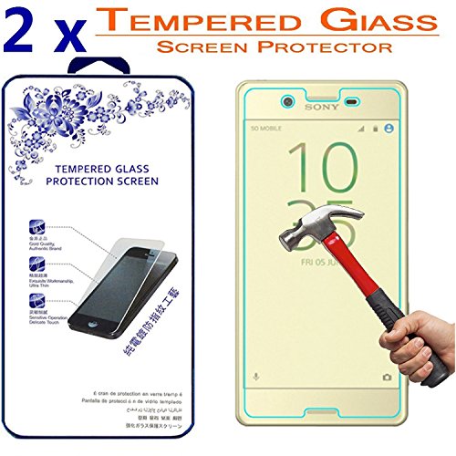 2X Sony Xperia X Glass Screen Protector, [2 Pack] for Sony Xperia X 5.0 inch Nacodex Tempered Glass Screen Protector