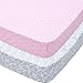 Playard Sheets, 2 Pack Mini Crib Sheet Fitted for Portable Playpen Mattress