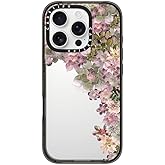 CASETiFY Impact iPhone 16 Pro Case [Slim / 8.2 ft. 4X Military Grade Drop Protection/Wireless Charging Compatible] - My Succulent Garden Rose - Clear Black