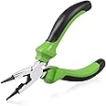 SPEEDWOX 5 Inches Round Nose Jewelry Pliers with Cutter, Mini Round Nose Pliers, Wire Bending Pliers, Side Cutter Tools for J