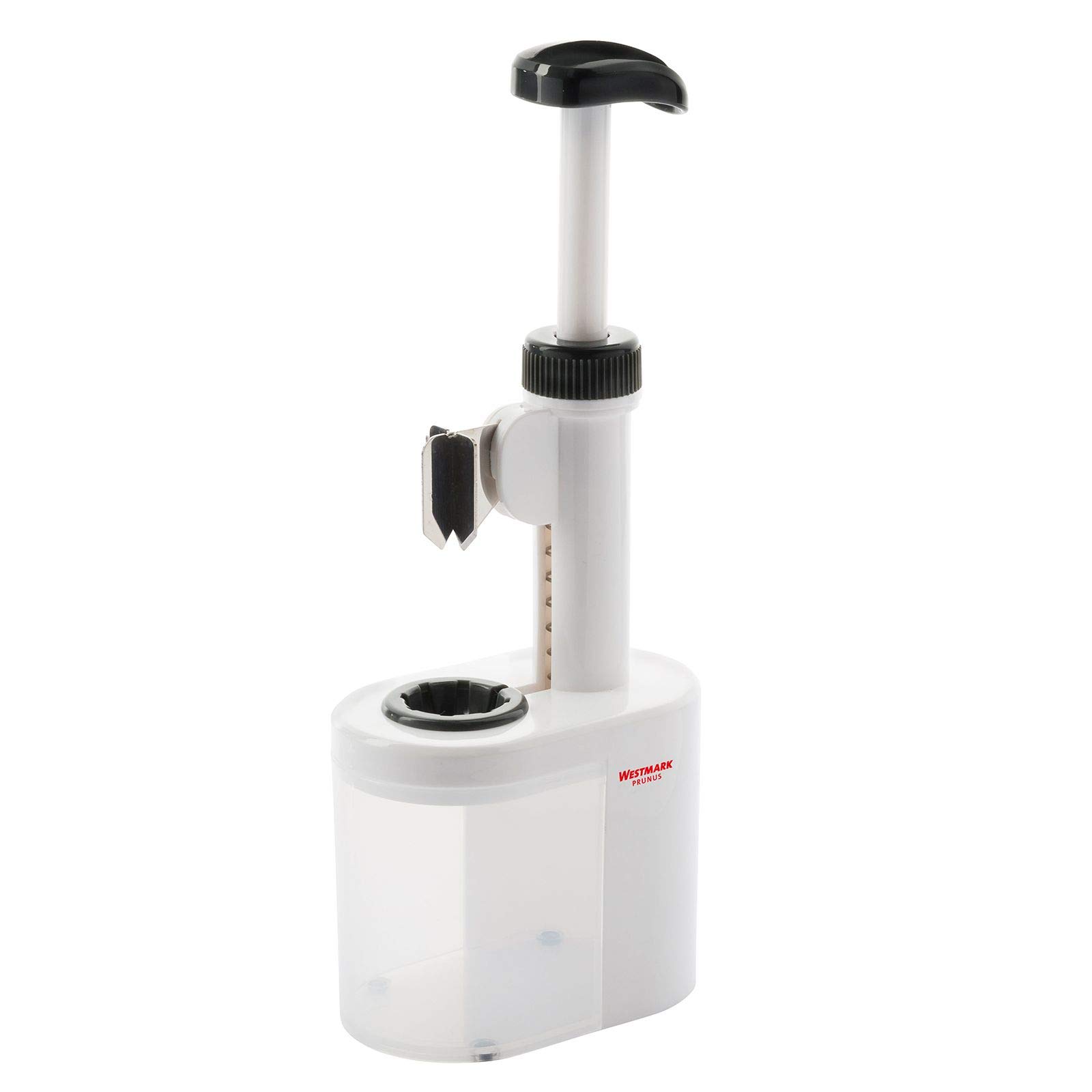 Westmark Plum Stoner For Kitchen-Ready Pitted Plums, Height: 26.5 cm, Plastic/Stainless Steel Blade, Prunus, White/Anthracite, 40232260