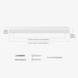 Peaha 10 Pack Kitchen Cabinet Handles 10 inch White