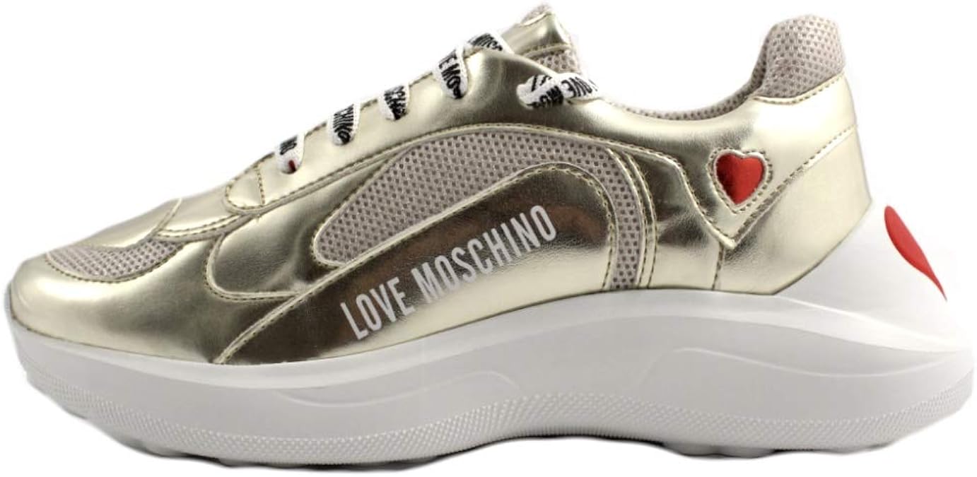 LOVE MOSCHINO women's shoes sneakers platform JA15296G07JX690A PLATINO