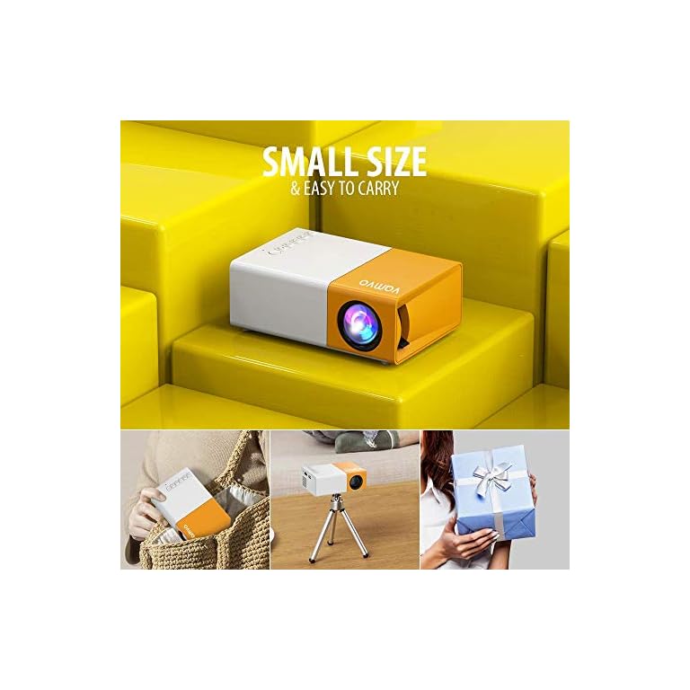 Mini Projector, Vamvo YG300 Pro Portable Projector Full HD 1080p