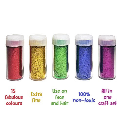 Glitter Body, Eyeshadow, Face and Nail Set. Holographic Cosmetic Glitter Sparkles for Makeup, Eyes, Hair, Slime, Festivals, Arts and Craft. Adult [Extra Fine Glitter Huge 10g pots]