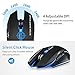 F1 Wireless Keyboard Mouse Combo, 2.4GHz Full Size Waterproof Keyboard and Optical Wireless Gaming Mouse Set Compatible with PC, Laptop, Notebook, Desktop, Computer (Blue)