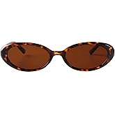SORVINO Retro Small Oval Sunglasses for Women Men 90s Narrow Tiny Vintage Skinny Glasses