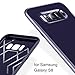 Galaxy S8 Case, TORRAS 2 in 1 Hybrid Anti Fingerprint Slim Fit Soft TPU Rubber Cover with Hard Plastic Bumper Scratch Resistant Phone Case for Samsung Galaxy S8, Navy Blue/Blue Edge