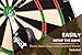 IgnatGames Professional Dart Board Set - Bristle Tournament Dartboard with Staple-Free Ultra-Thin Wire Spider for Higher Scoring Potential + Darts Measuring Tape and Darts Game eBook