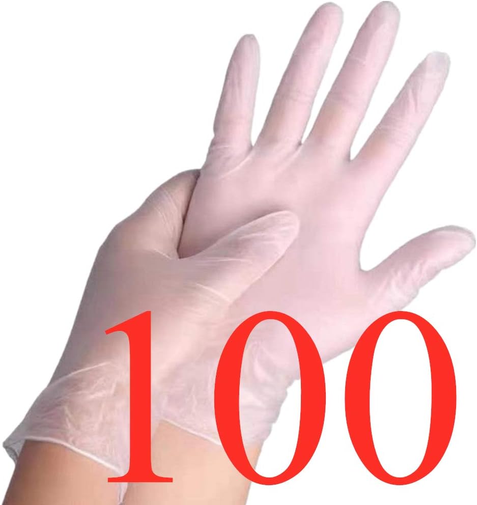 Walk Diary Disposable Gloves PVC Gloves Vinyl Gloves Cleaning Gloves(100pcs/Vinyl X-Large)