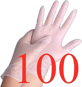 Walk Diary Disposable Gloves PVC Gloves Vinyl Gloves Cleaning Gloves(100pcs/Vinyl X-Large)