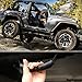 CheroCar Jeep Wrangler Grab Handles 1987-2020 YJ TJ LJ JK JL Black ABS & Nylon Pull Handles 4pcs Set Easy Install