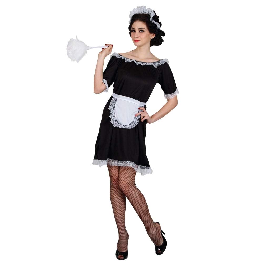 Classic French Maid (Standard) Adult Costume Lady SMALL Amazon.co