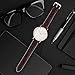 Fullmosa Quick Release Watch Band, Bamboo Leather Watch Strap for Samsung Galaxy Watch 6 40mm 44mm/Galaxy Watch 6 Classic 43mm 47mm/Galaxy Watch 5 40mm 44mm/Pro 45mm,20mm Dark Brown