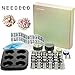 NEEDEED Russian Piping Tips Set (258 pcs), Icing Tips Russian Tips Baking Supplies Set, 32 Icing Nozzles Extra Large Cake Cupcake Decorating supplies.