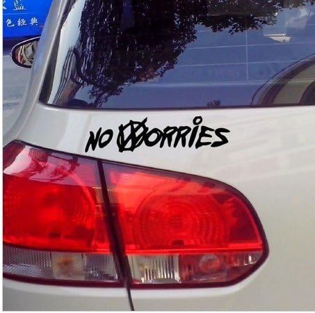Volkswagen Bumper stickers scirocco golf r20 gti NO WORRIES reflective stickers: BLACK
