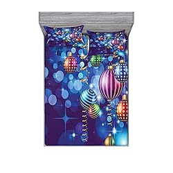 Ambesonne Christmas Fitted Sheet & Pillow Sham