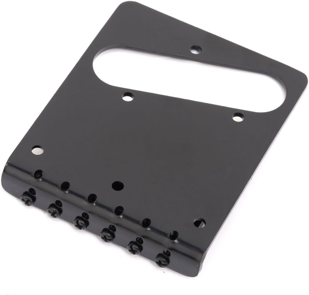 Musiclily 54mm Tele Bridge with 6 Modern Saddles for Squier Telecaster Electric Guitar,Black - Image 4